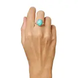 Pierścionek srebrny z dużym kamieniem